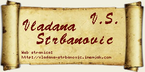 Vladana Štrbanović vizit kartica